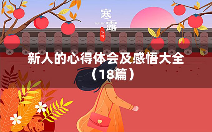 新人的心得体会及感悟大全（18篇）