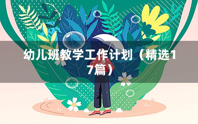 幼儿班教学工作计划（精选17篇）