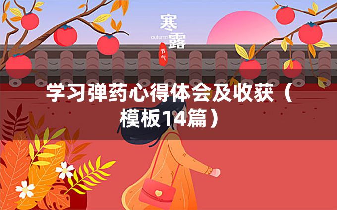 学习弹药心得体会及收获（模板14篇）