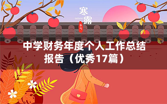 中学财务年度个人工作总结报告（优秀17篇）