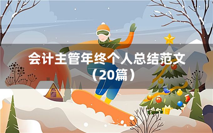 会计主管年终个人总结范文（20篇）