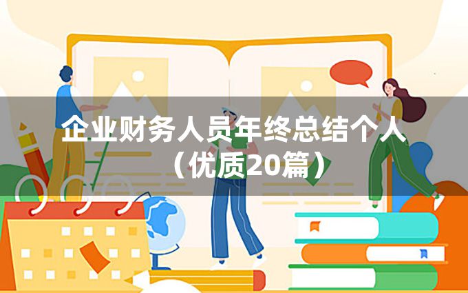 企业财务人员年终总结个人（优质20篇）