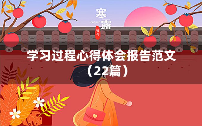 学习过程心得体会报告范文（22篇）