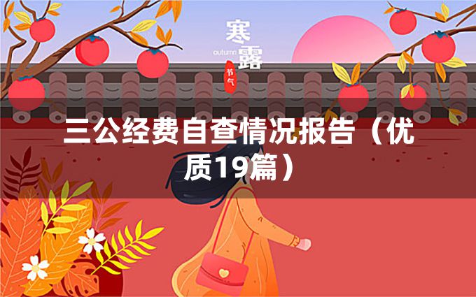 三公经费自查情况报告（优质19篇）