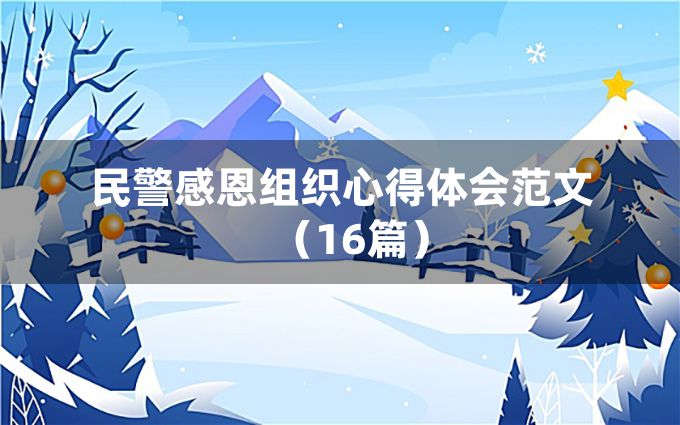 民警感恩组织心得体会范文（16篇）