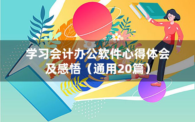 学习会计办公软件心得体会及感悟（通用20篇）