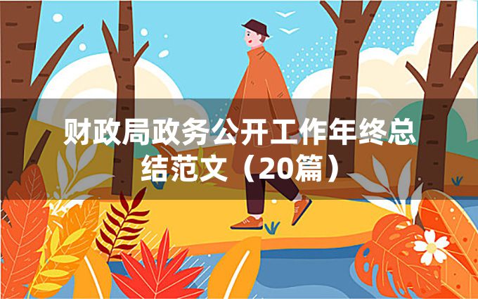 财政局政务公开工作年终总结范文（20篇）