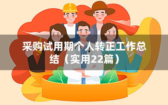 采购试用期个人转正工作总结（实用22篇）