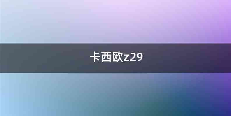 卡西欧z29