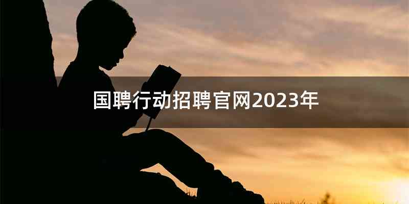 国聘行动招聘官网2023年