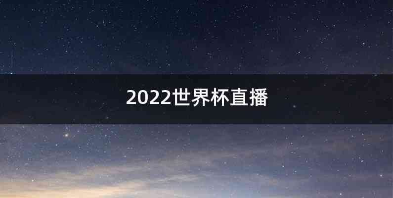 2022世界杯直播