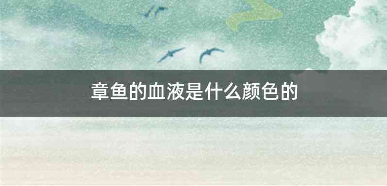 章鱼的血液是什么颜色的